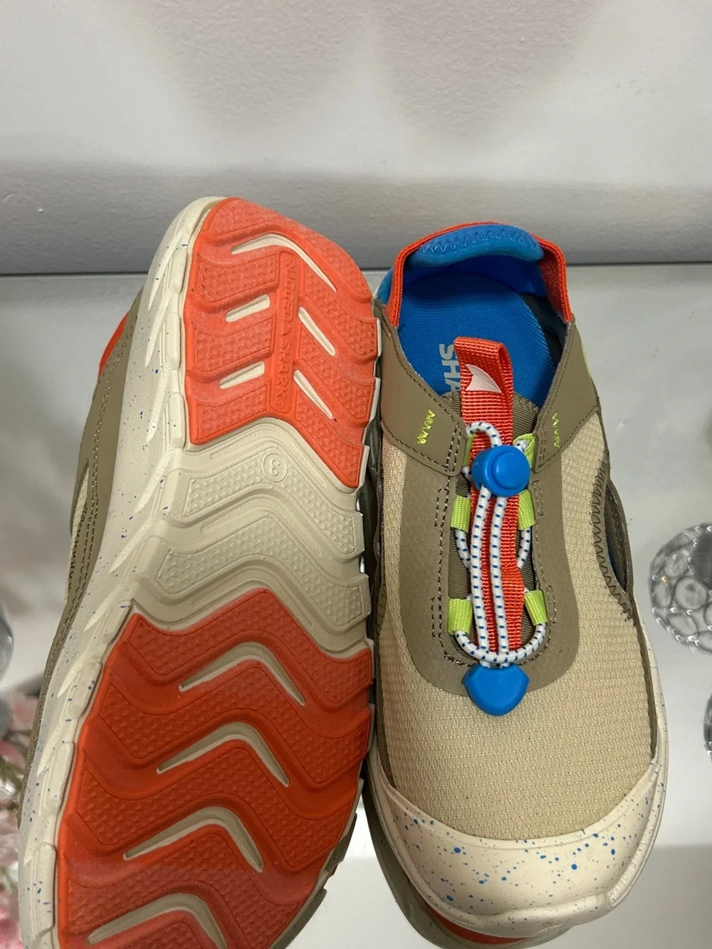 Rugged Shark Kids Size 3 Water Shoes Multicolor Bungee Sneakers NWT Unisex